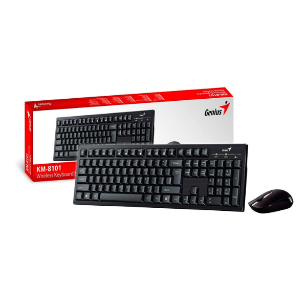 COMBO GENIUS KM-8101 MOUSE + TECLADO Inalambrico Negro