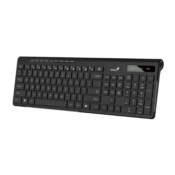 TECLADO GENIUS MULTIMEDIA SlimStar 7230 Inalambrico Negro ergonomico