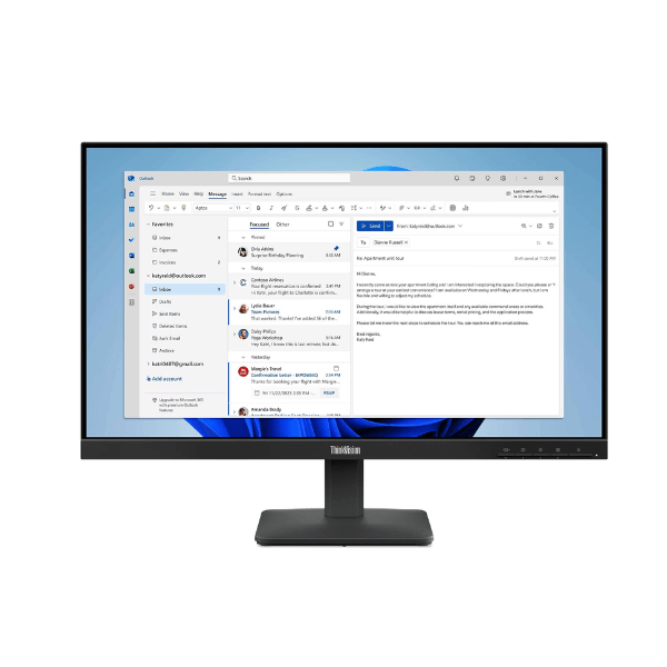 MONITOR LENOVO  ThinkVision 23.8" S24-4E FHD IPS 1 HDMI/1 VGA 100Hz Negro 64B5KAR1LA