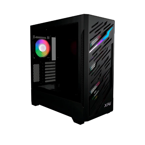 CHASIS XPG DE MEDIA TORRE ATX STARKER AIR BTF, 4 ventiladores ARGB de 120 mm, NEGRO