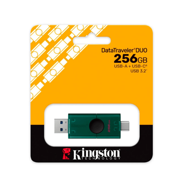 MEMORIA USB A/USB C 256GB KINGSTON 3.2 DTDEG2/256GB DataTraveler Duo Negro/Verde