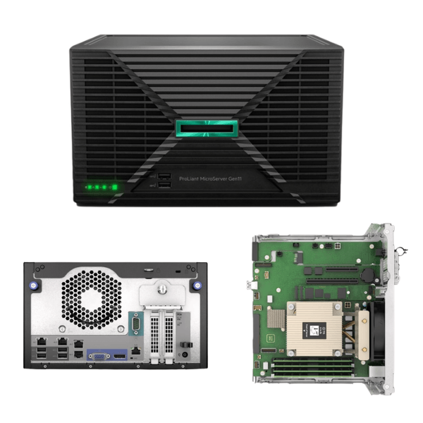 SERVIDOR MicroServer HPE MicroSvr G11 6325P 1x16G NHP HDD Svr P86708-DM5,, Intel Xeon 6325P 3.5GHz, 2 x Disco 1TB HDD,DDR5 16GB,