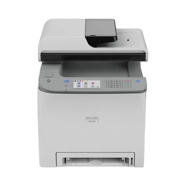IMPRESORA RICOH Laser C125 MF Multifuncional a Color, Duplex, Red, ADF, 26 ppm M0G2-17