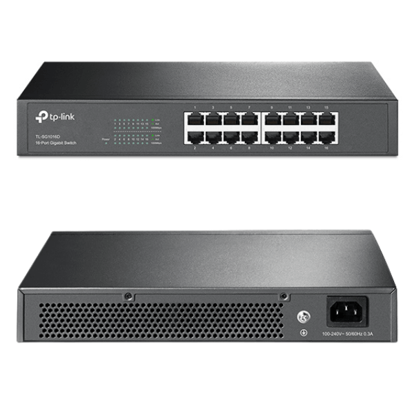 SWITCH TP-LINK 16 Puertos TL-SG1016D 10/100/1000 Mbps